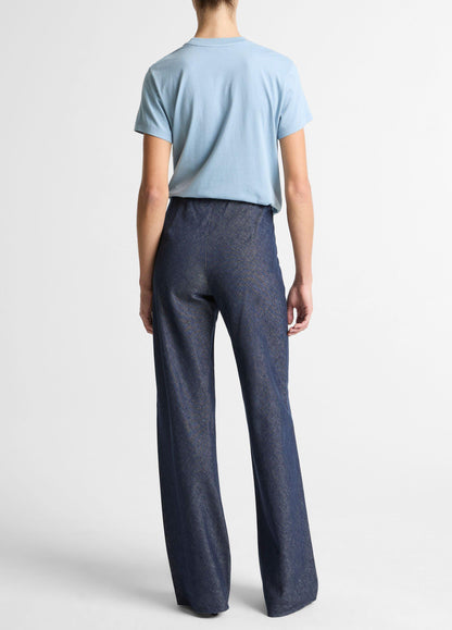 Colette High-Rise Cotton-Linen Chambray Bias Pant - US 8832