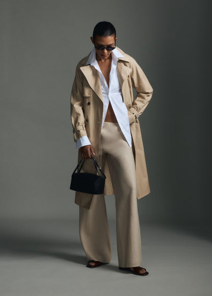 Colette High-Rise Italian Linen Bias Pant - US 2060