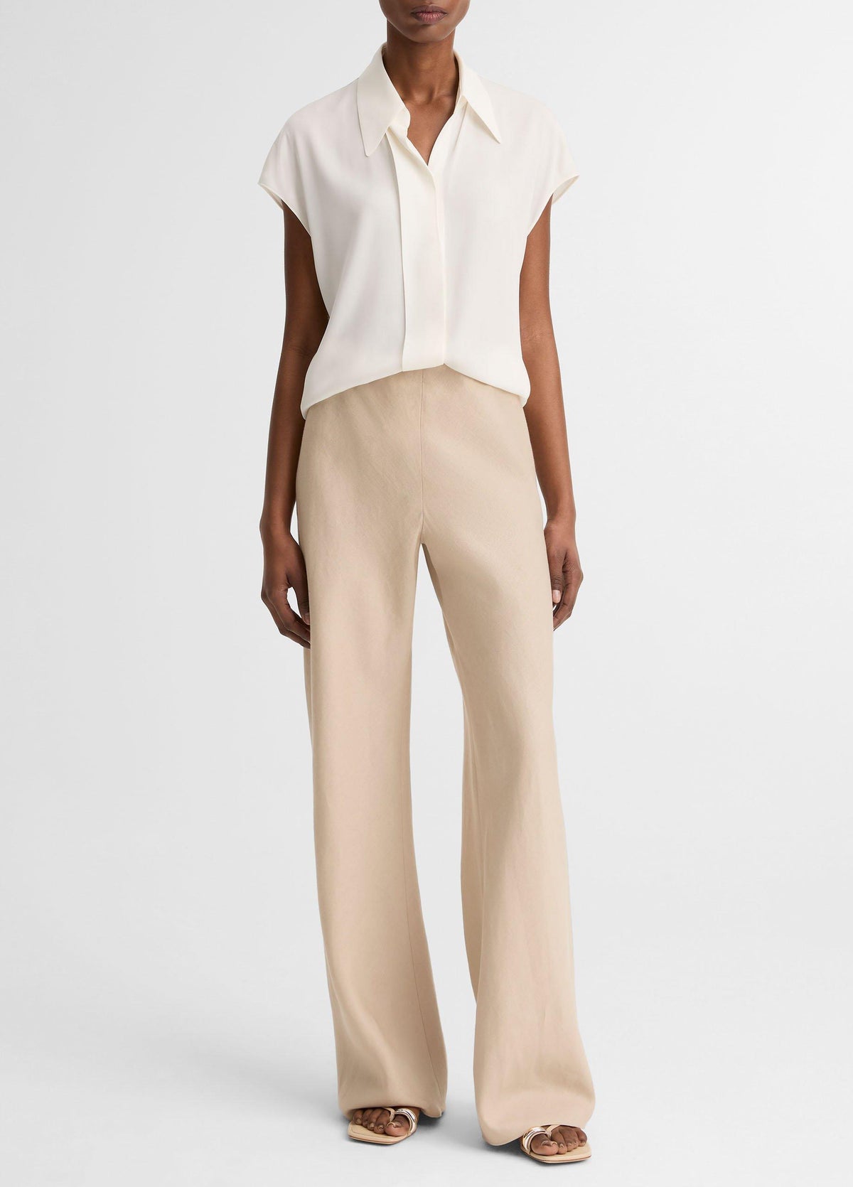Colette High-Rise Italian Linen Bias Pant - US 2060