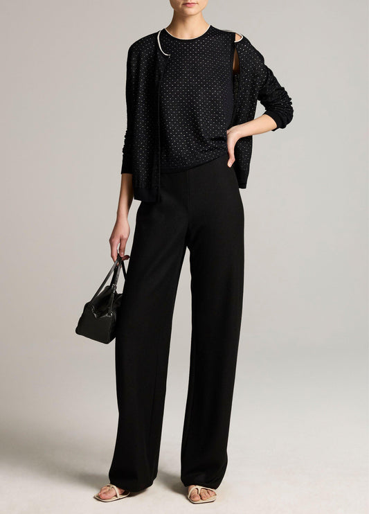 Colette High-Rise Italian Wool-Blend Flannel Bias Pant - US 4895