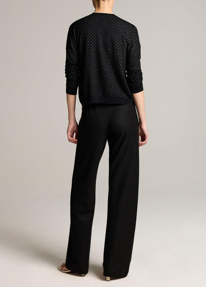 Colette High-Rise Italian Wool-Blend Flannel Bias Pant - US 4895