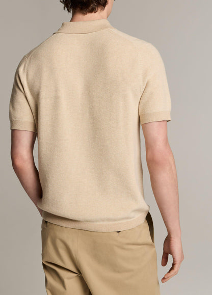 Colorblock Feed-Stripe Cotton-Cashmere Polo Sweater - US 7613