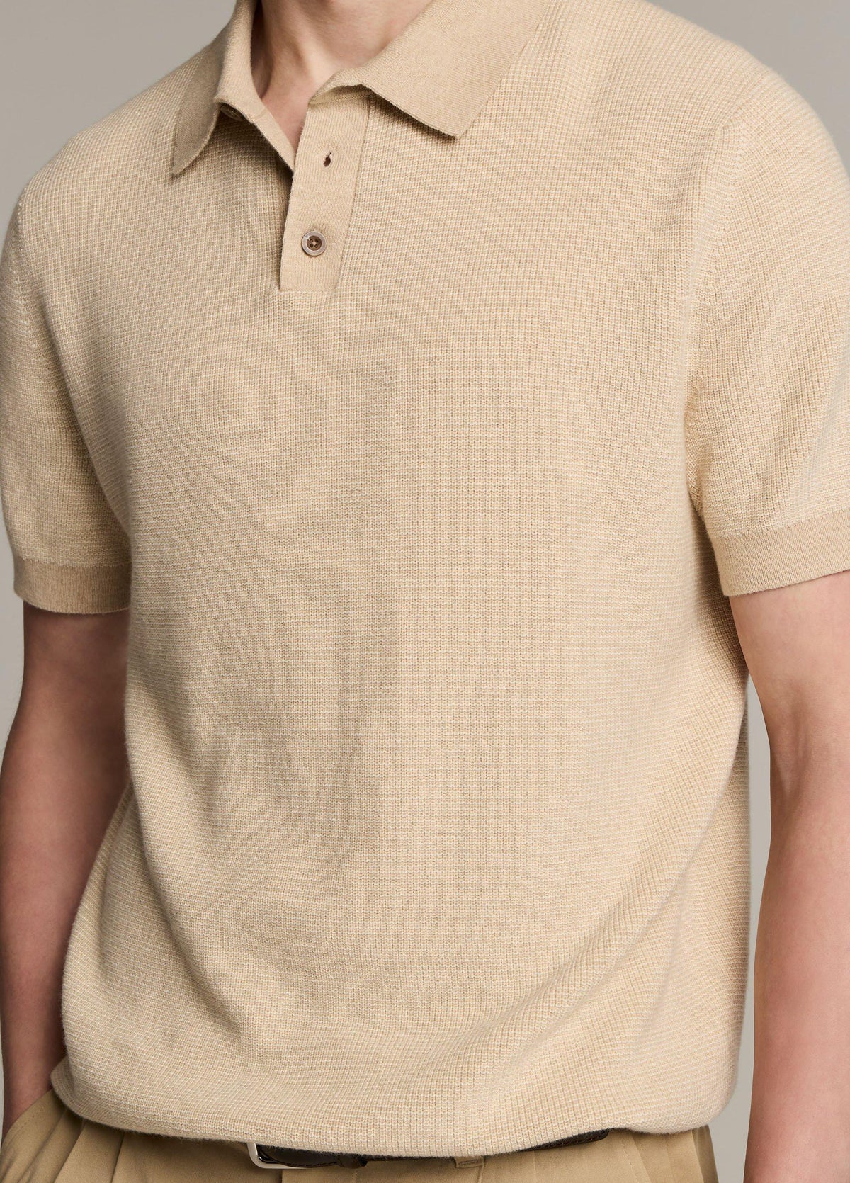 Colorblock Feed-Stripe Cotton-Cashmere Polo Sweater - US 7613