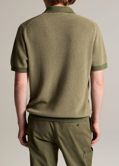 Colorblock Feed-Stripe Cotton-Cashmere Polo Sweater - US 6669