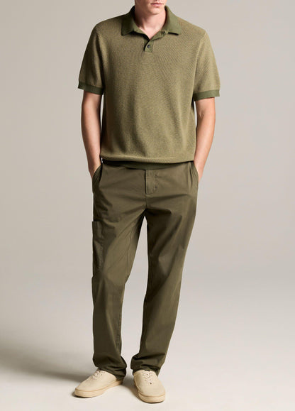 Colorblock Feed-Stripe Cotton-Cashmere Polo Sweater - US 6669