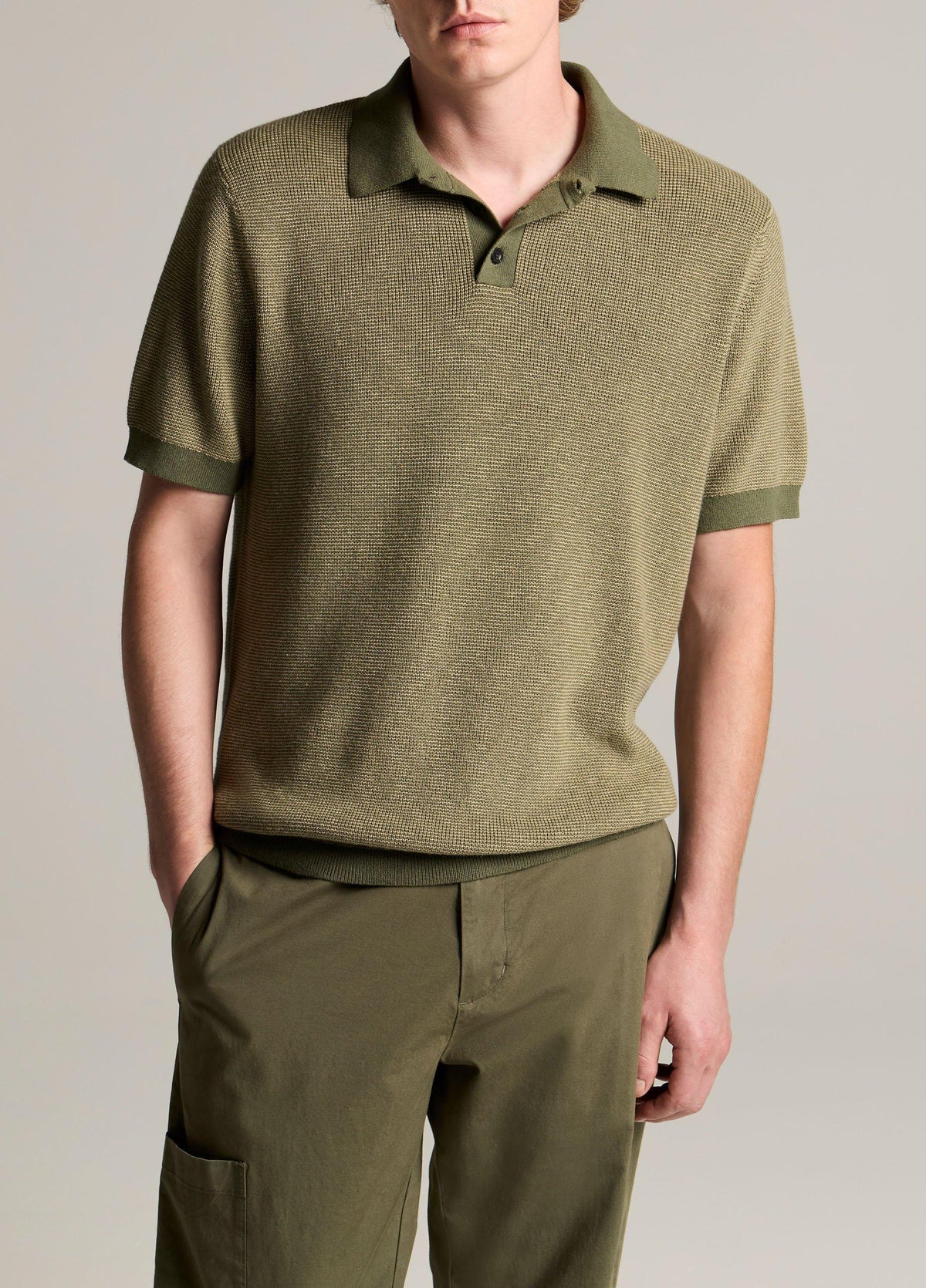 Colorblock Feed-Stripe Cotton-Cashmere Polo Sweater - US 6669