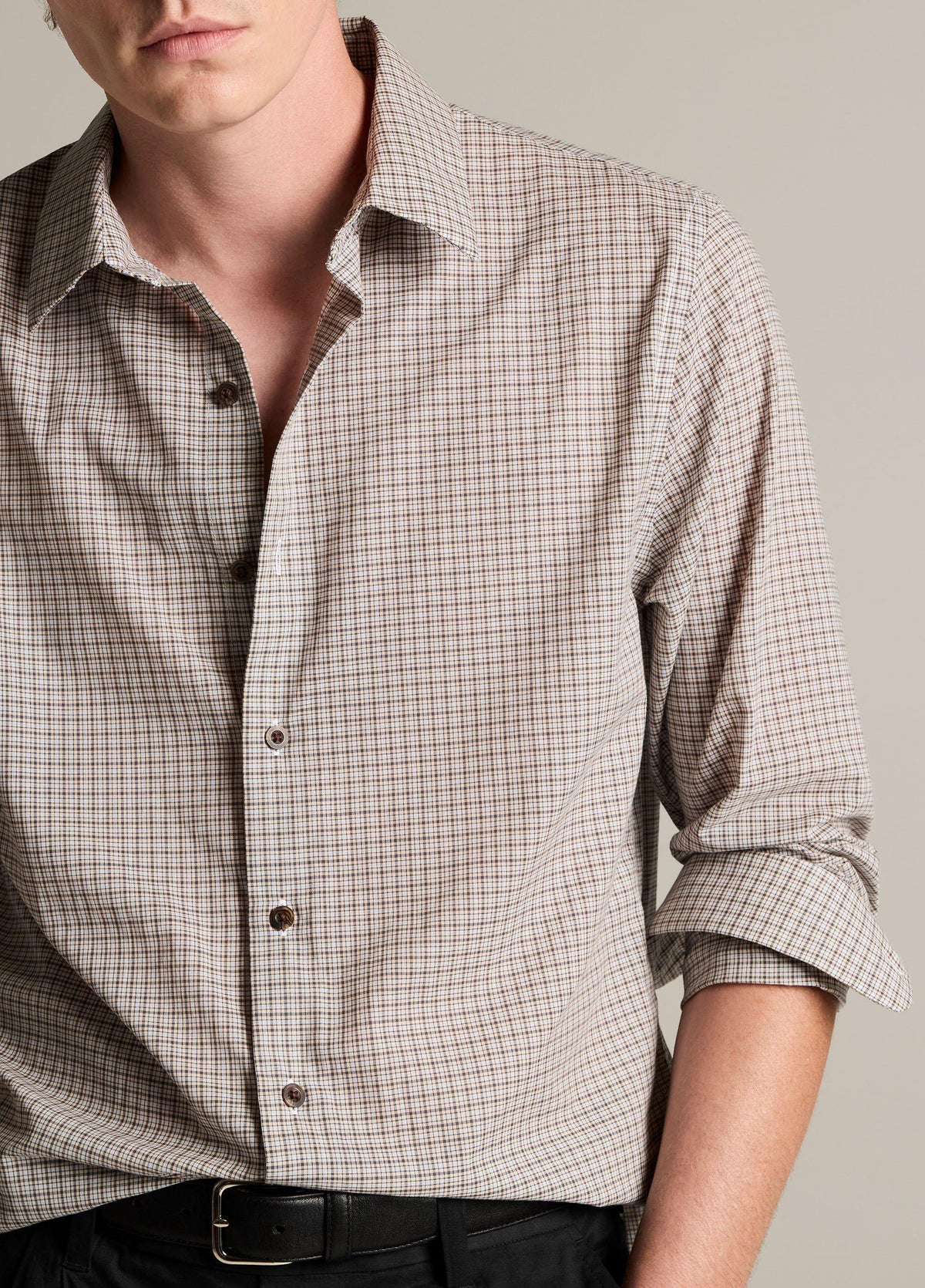 Condor Plaid Cotton Button-Front Shirt - US 7773