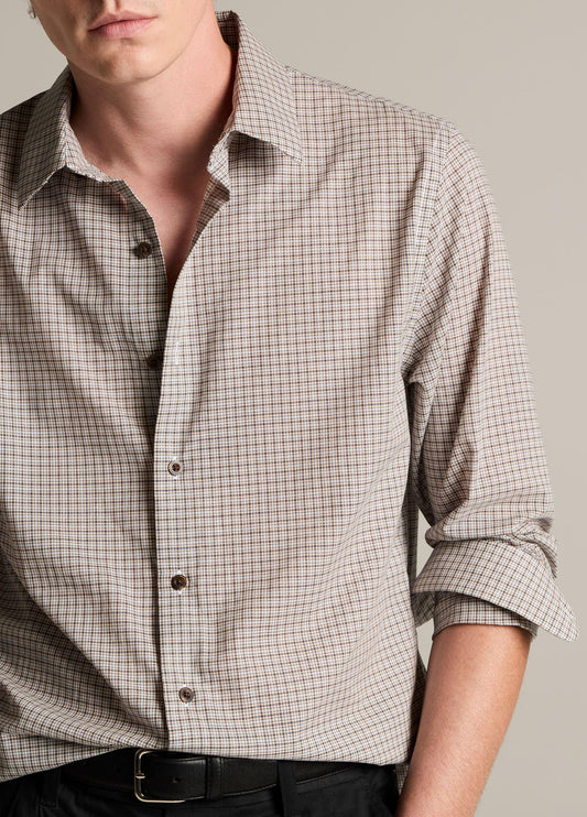 Condor Plaid Cotton Button-Front Shirt - US 7773