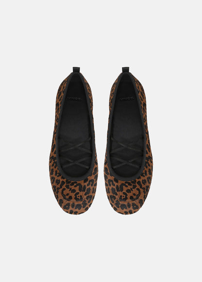 Coralie Leopard-Print Calf Hair Ballet Sneaker - US 3178