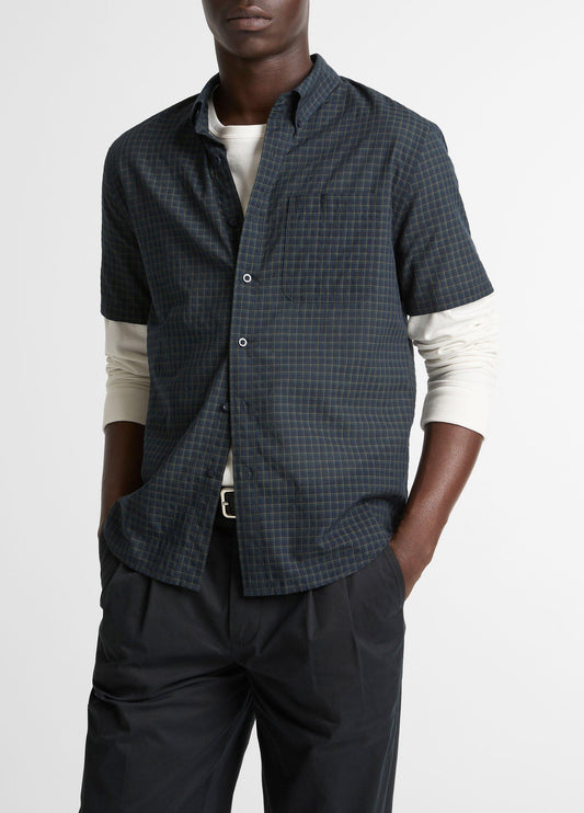 Cortland Plaid Cotton-Blend Button-Down Shirt - US 9171
