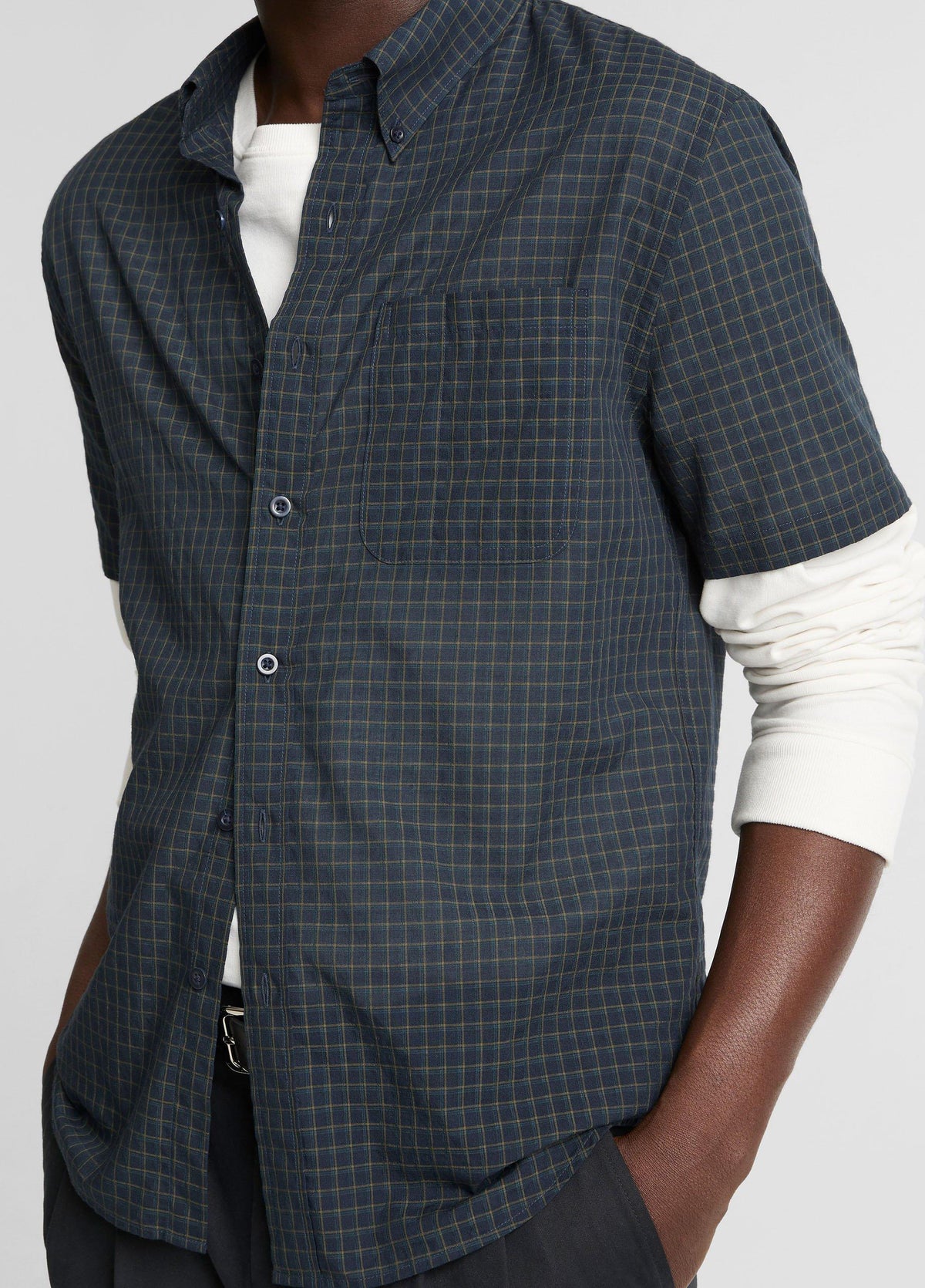 Cortland Plaid Cotton-Blend Button-Down Shirt - US 9171