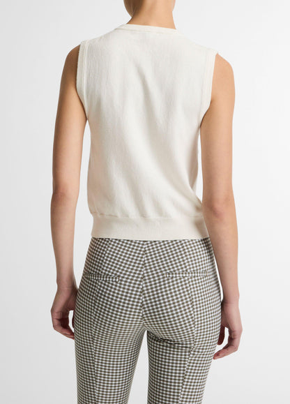Cotton & Cashmere-Blend Button-Front Shell - US 6995