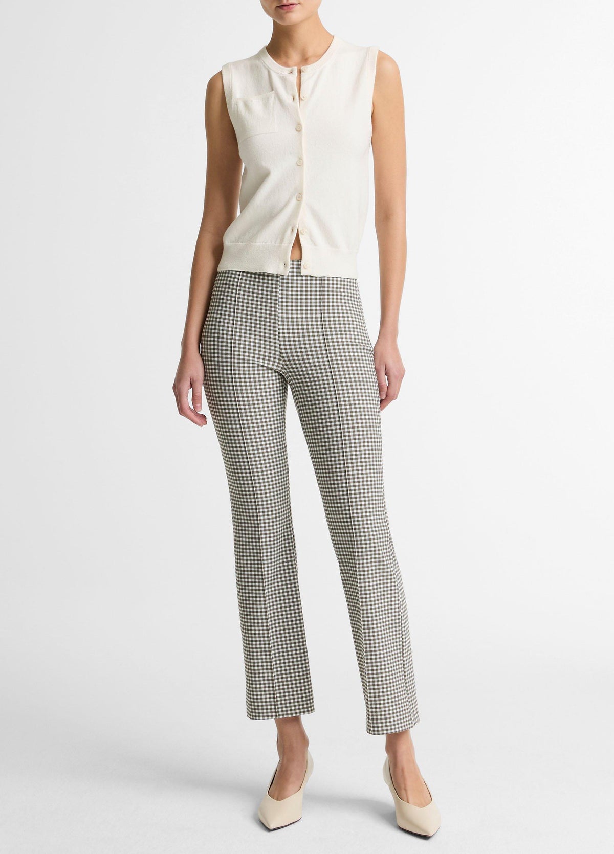 Cotton & Cashmere-Blend Button-Front Shell - US 6995