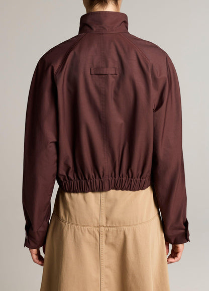 Cotton-Blend Funnel-Neck Jacket - US 6834
