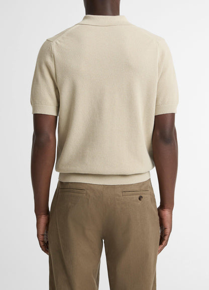 Cotton-Cashmere Piqué Zip Polo Sweater - US 7132