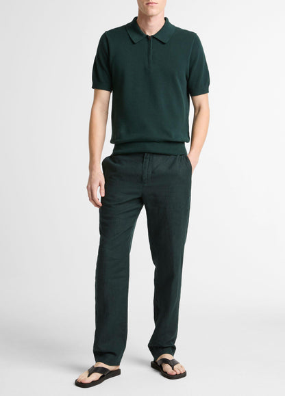 Cotton-Cashmere Piqué Zip Polo Sweater - US 8880