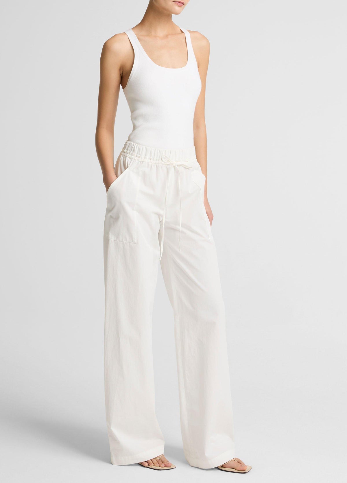 Cotton Double-Waist Drawstring Pant - US 9270