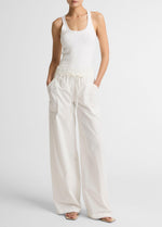 Cotton Double-Waist Drawstring Pant - US 9270