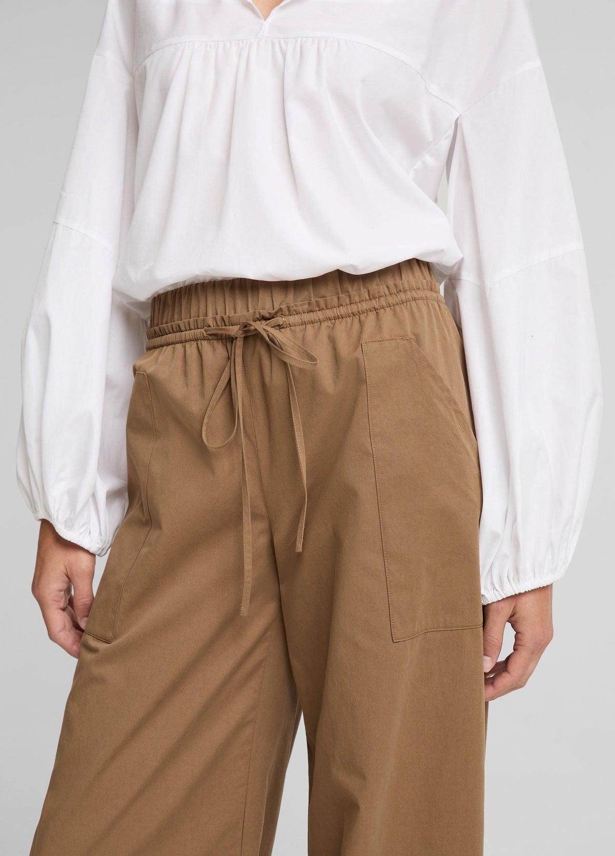 Cotton Double-Waist Drawstring Pant - US 6112