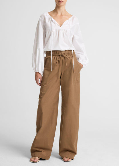 Cotton Double-Waist Drawstring Pant - US 6112