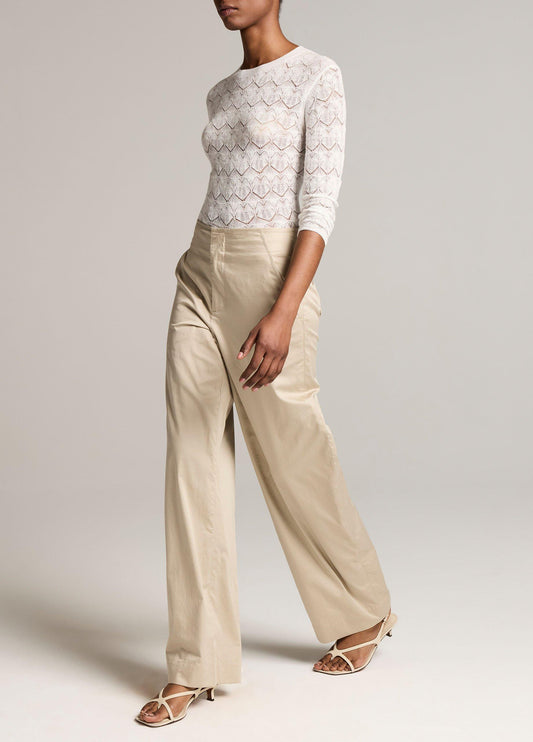 Cotton High-Rise Elastic-Waist Trouser - US 0621