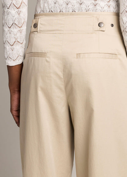 Cotton High-Rise Elastic-Waist Trouser - US 0621