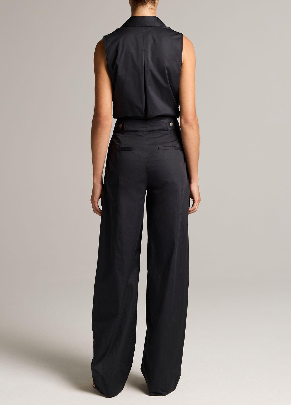 Cotton High-Rise Elastic-Waist Trouser - US 1873