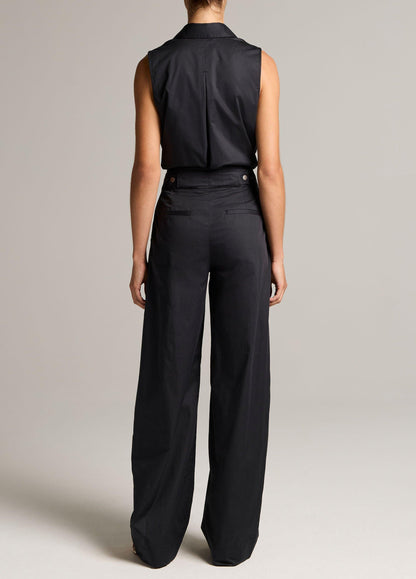 Cotton High-Rise Elastic-Waist Trouser - US 1873