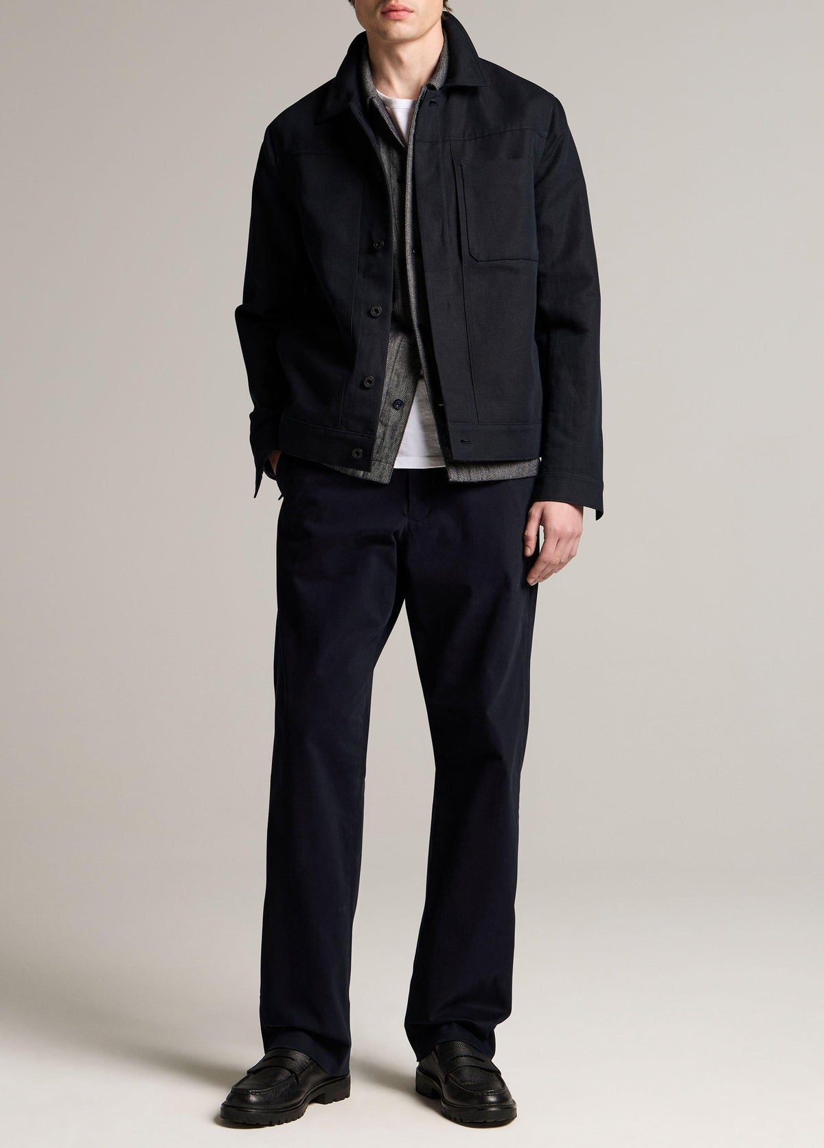 Cotton-Linen Trucker Jacket - US 1750