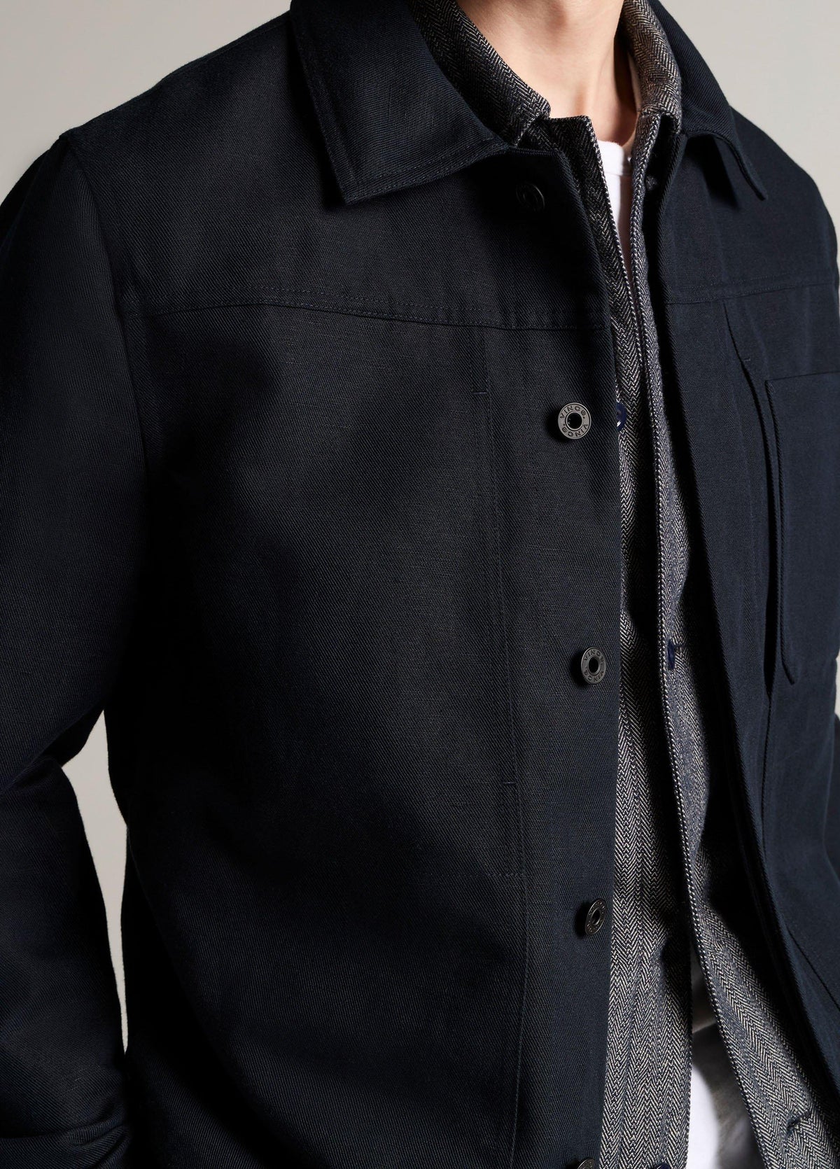 Cotton-Linen Trucker Jacket - US 1750