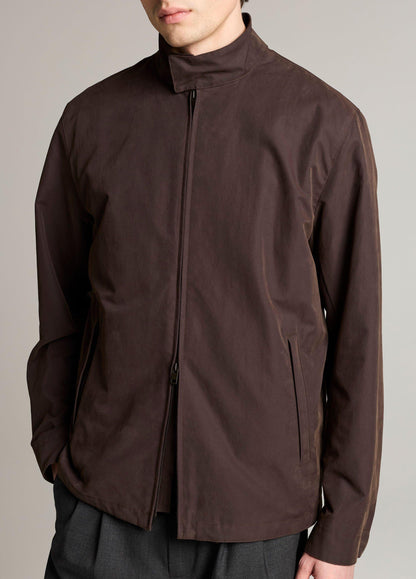 Cotton-Nylon Band-Collar Windbreaker - US 9386