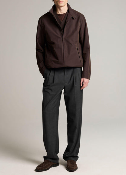 Cotton-Nylon Band-Collar Windbreaker - US 9386