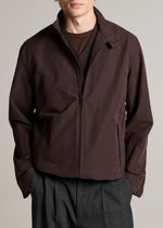 Cotton-Nylon Band-Collar Windbreaker - US 9386