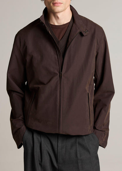 Cotton-Nylon Band-Collar Windbreaker - US 9386
