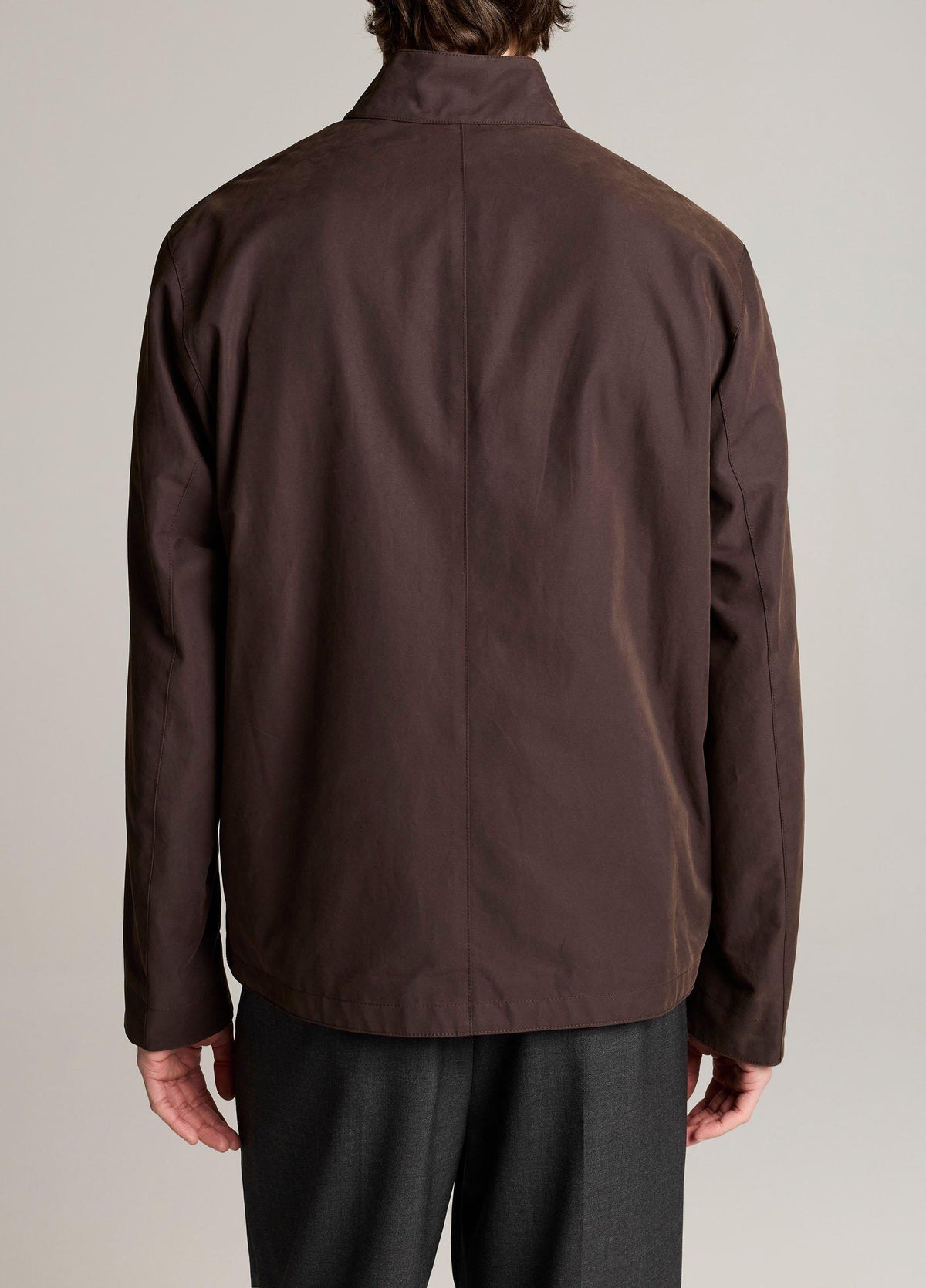 Cotton-Nylon Band-Collar Windbreaker - US 9386