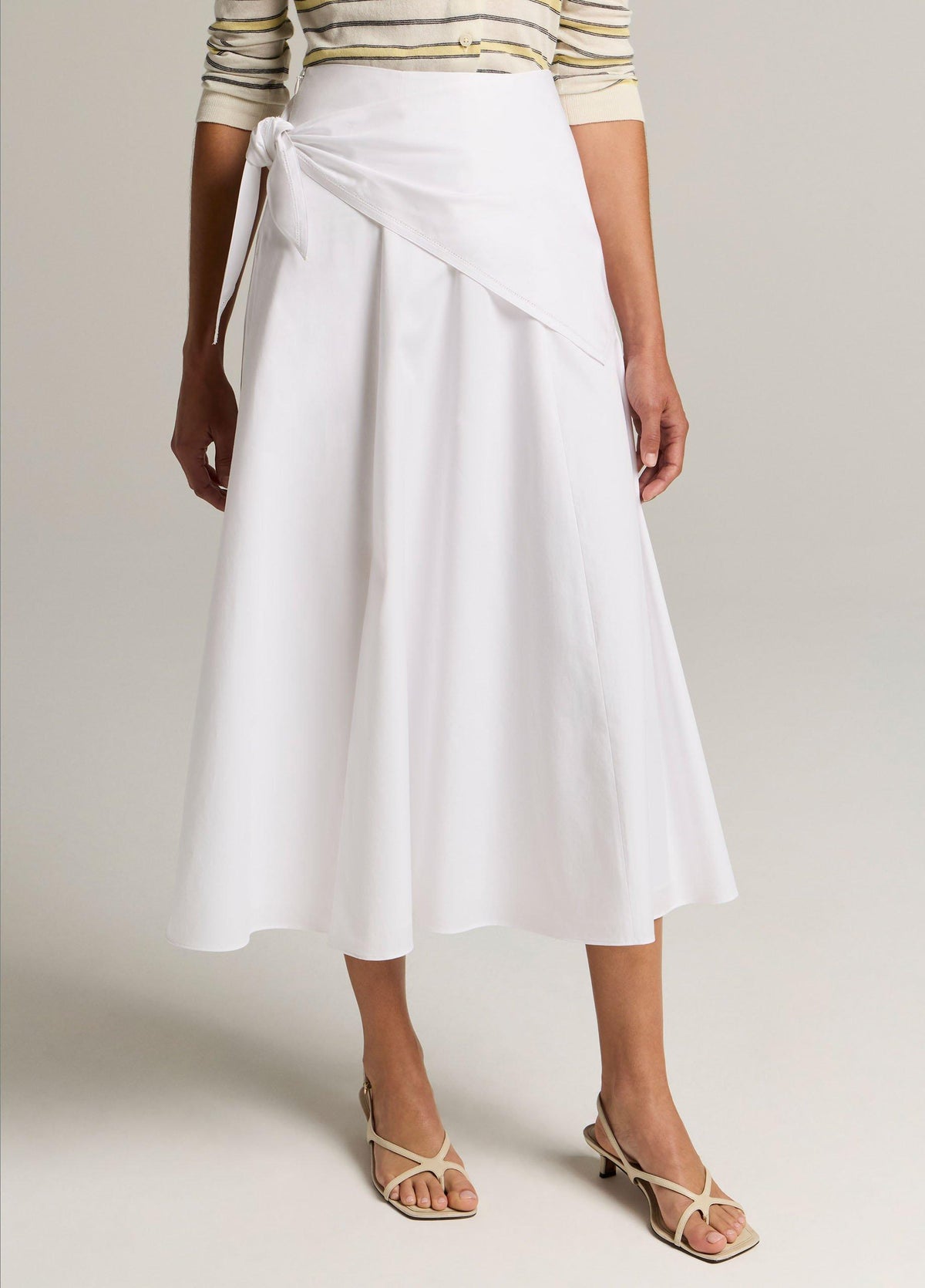 Cotton Scarf-Tie Skirt - US 7189