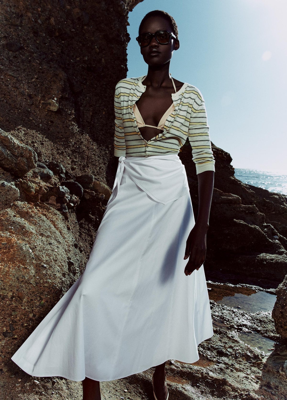 Cotton Scarf-Tie Skirt - US 7189