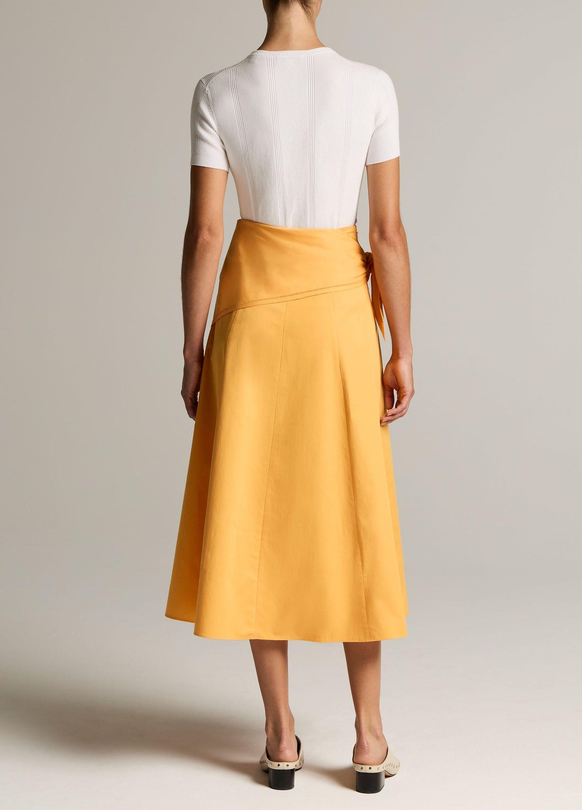 Cotton Scarf-Tie Skirt - US 0524