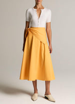 Cotton Scarf-Tie Skirt - US 0524