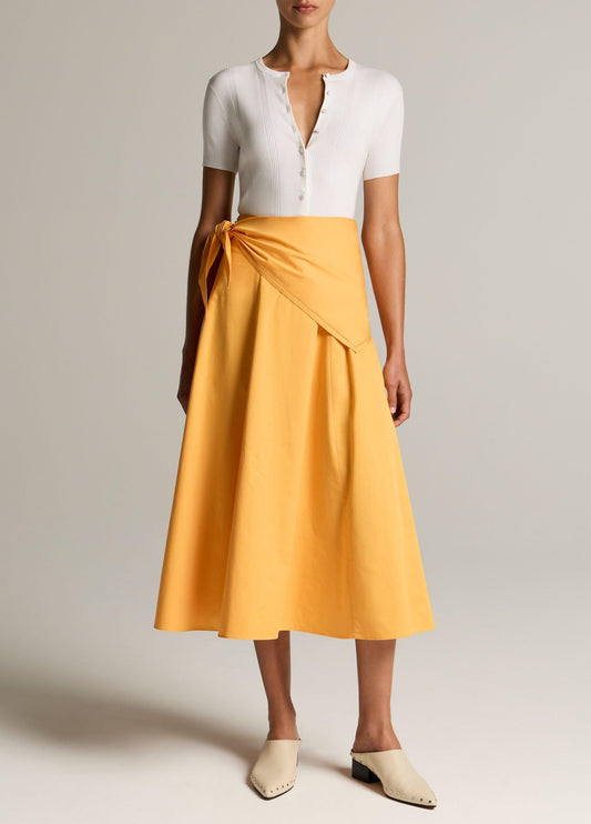 Cotton Scarf-Tie Skirt - US 0524