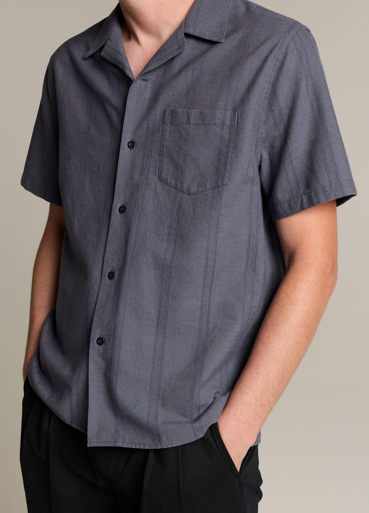 Cove Stripe Cotton-Hemp Cabana Shirt - US 3723