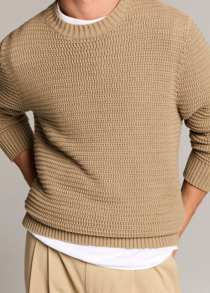 Crafted Texture Cotton-Cashmere Sweater - US 0770