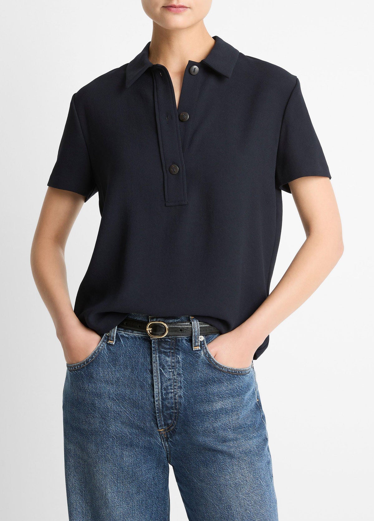 Crepe Polo Shirt - US 0456
