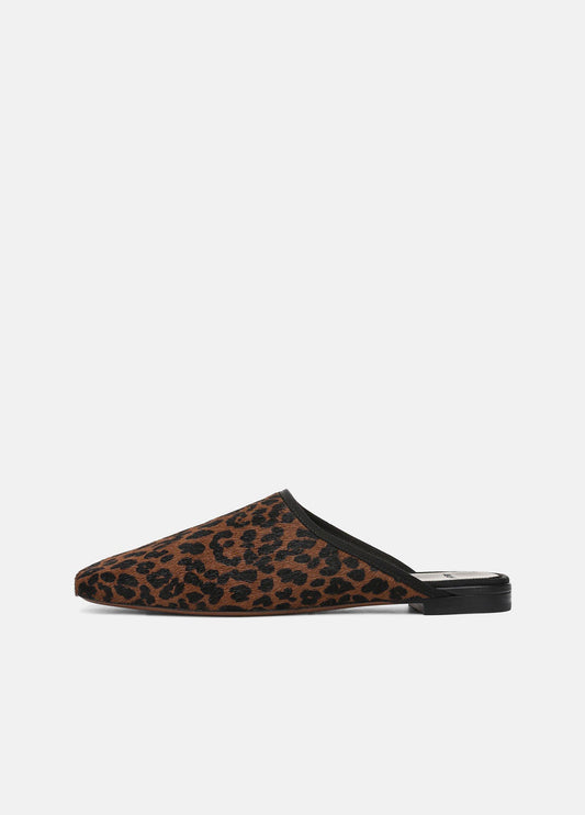 Dakota Leopard-Print Calf Hair Mule - US 9154