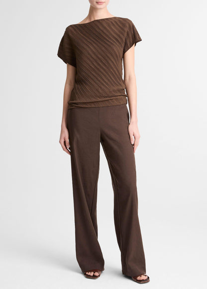 Diagonal Pleated Top - US 9254