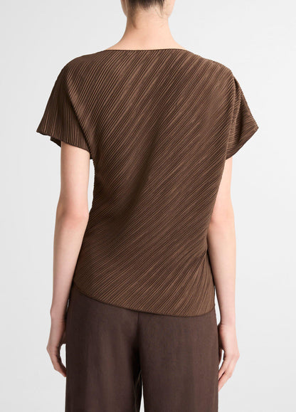 Diagonal Pleated Top - US 9254