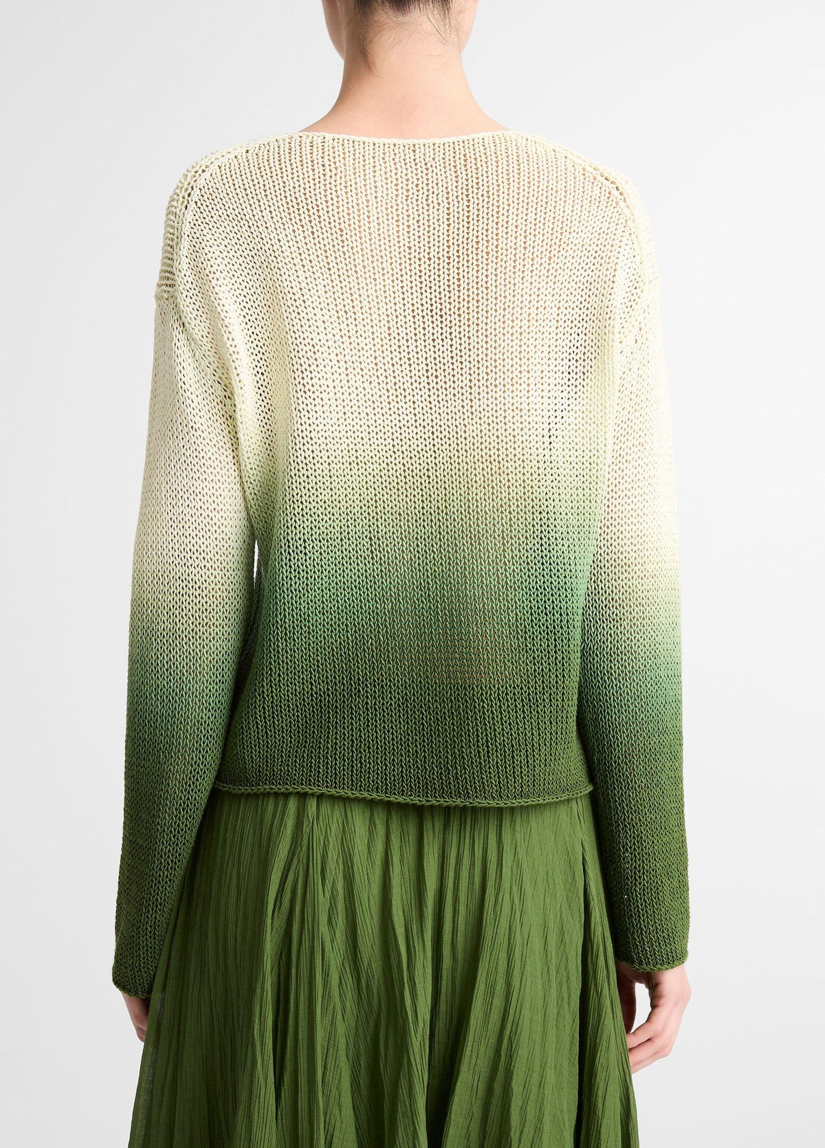 Dip-Dye Italian Coated Cotton-Blend Sweater - US 3970