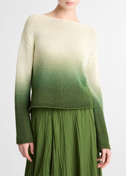 Dip-Dye Italian Coated Cotton-Blend Sweater - US 3970