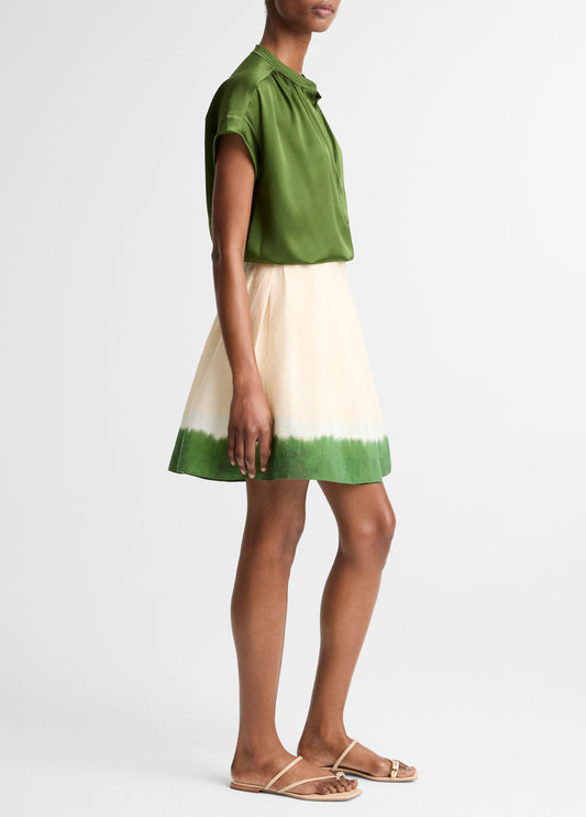 Dip-Dye Pleated Skirt - US 0900