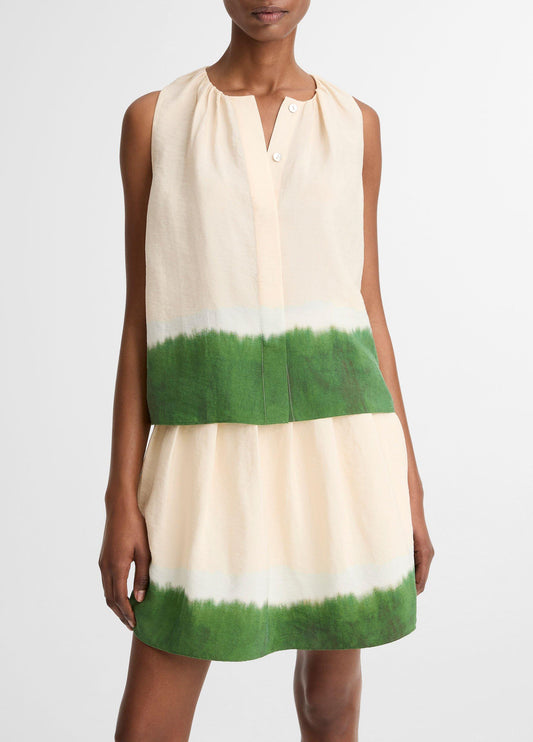 Dip-Dye Sleeveless A-Line Top - US 5037